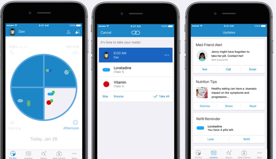 Medisafe app on smartphone