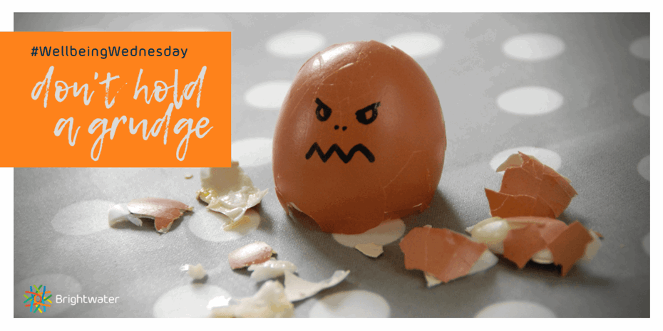 Cracked egg with angry face drawn on it