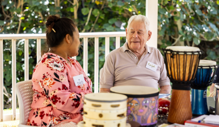 BrightRespite Dementia Retreat_musical therapy activity