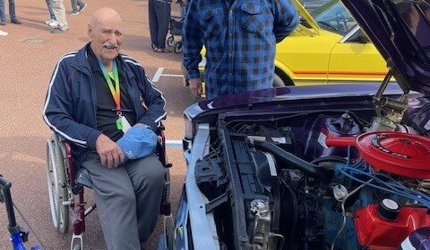 Fathers Day Car Show_Life's Possibilities program funded The Oaks residents to view classic colourful cars