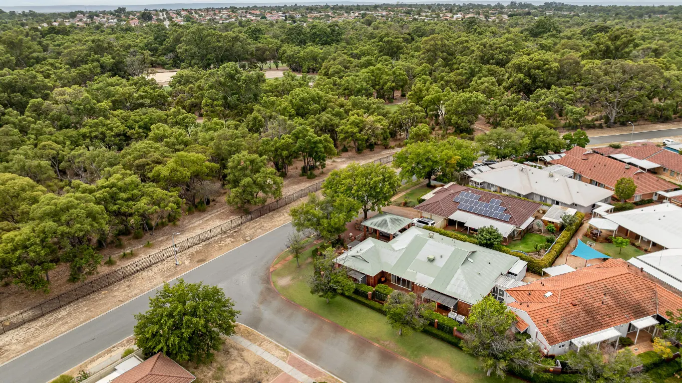 Aylesford Supported Independent Living Home Marangaroo_birdseye view of bushland and house