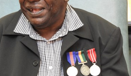 Brightwater Oats St resident Gabriel Nodea with his war meals