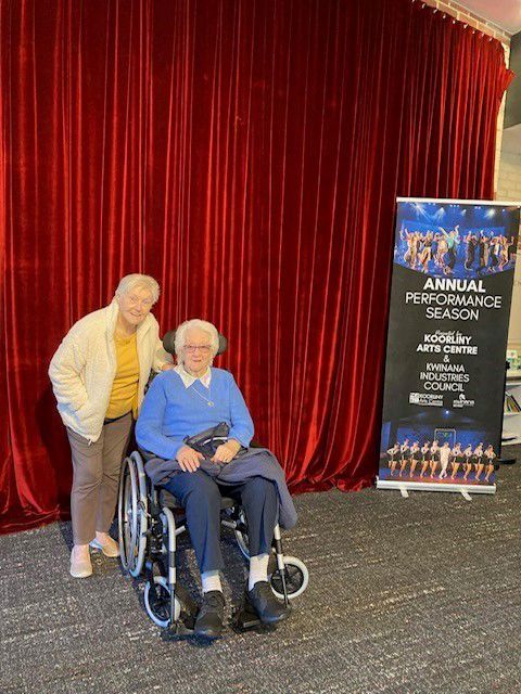 Brightwater residents inside Koorling Arts Centre