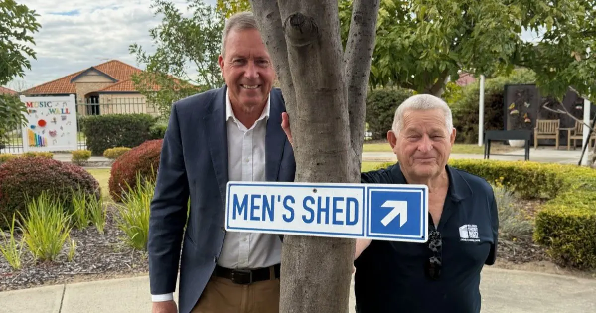 Reece Whitby MLA Tours The Oaks Men's Shed