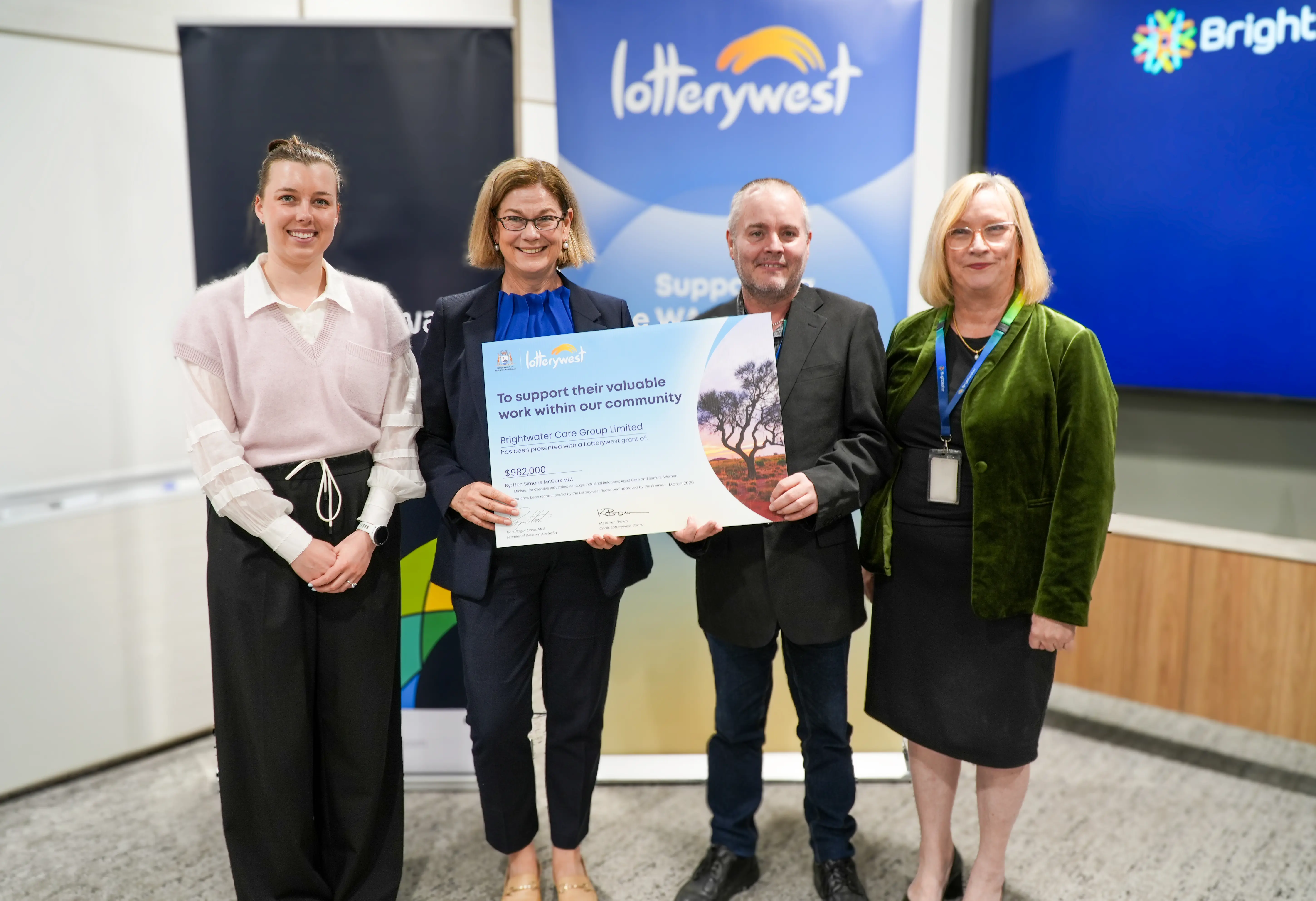 Brightwater secures Lotterywest funding for WA dementia care innovation
