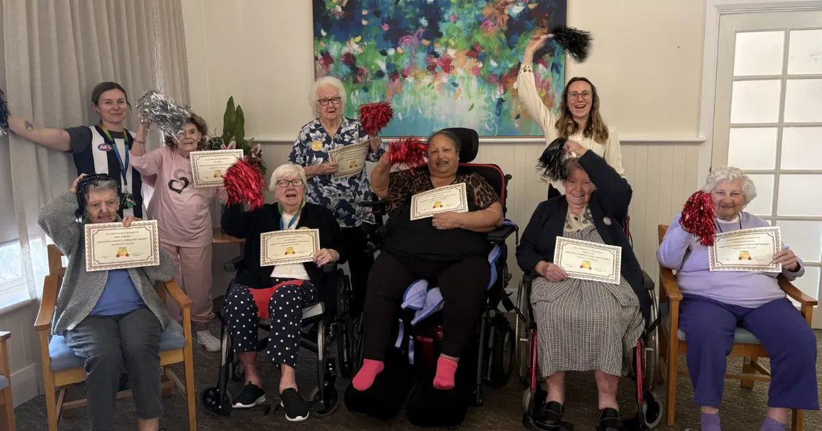 The Witty Women gather for Cognitive Simulation Therapy (CST) at The Oaks residential aged care home