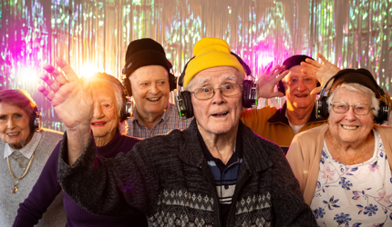 Residential Aged Care Home Silent Disco Card Image